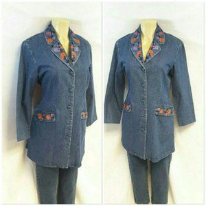 COLDWATER CREEK, Denim,  Coat, size 8.